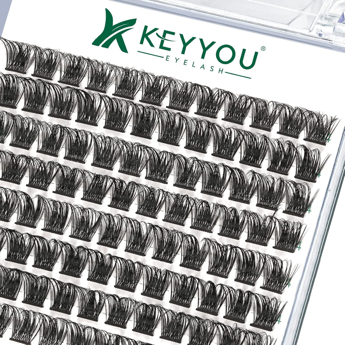 Lash Clusters,96 Pcs Cluster Lashes D Curl 14mm DIY Lash Extensions Eyelash Clusters,KEYYOU Volume