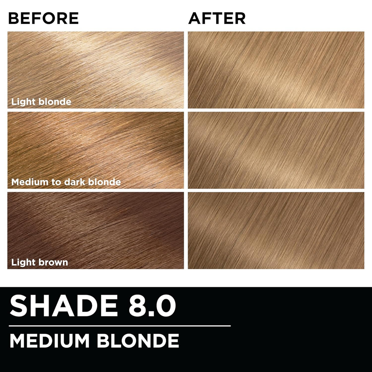 Garnier Hair Color Olia Ammonia-Free Brilliant Color Oil-Rich Permanent Hair Dye, 8.0 Medium