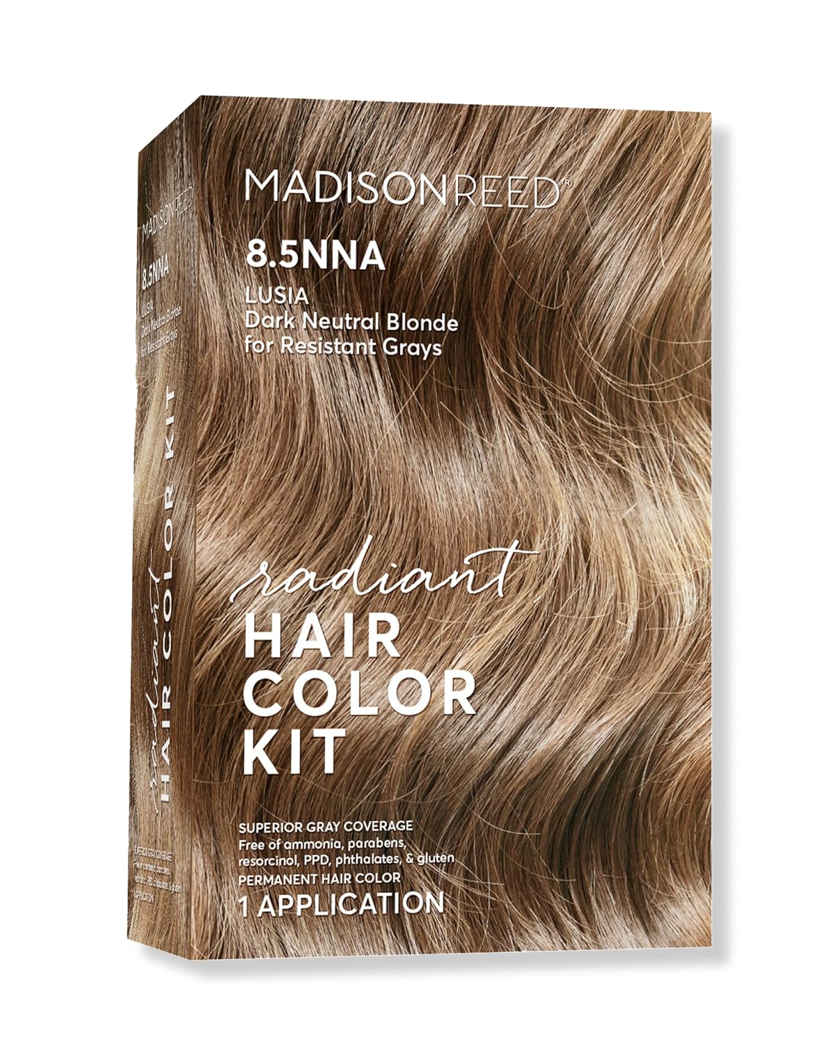 Madison Reed Radiant Hair Color Kit | 8.5NNA Dark Neutral Blonde (Lusia) 100% Maximum Gray Hair