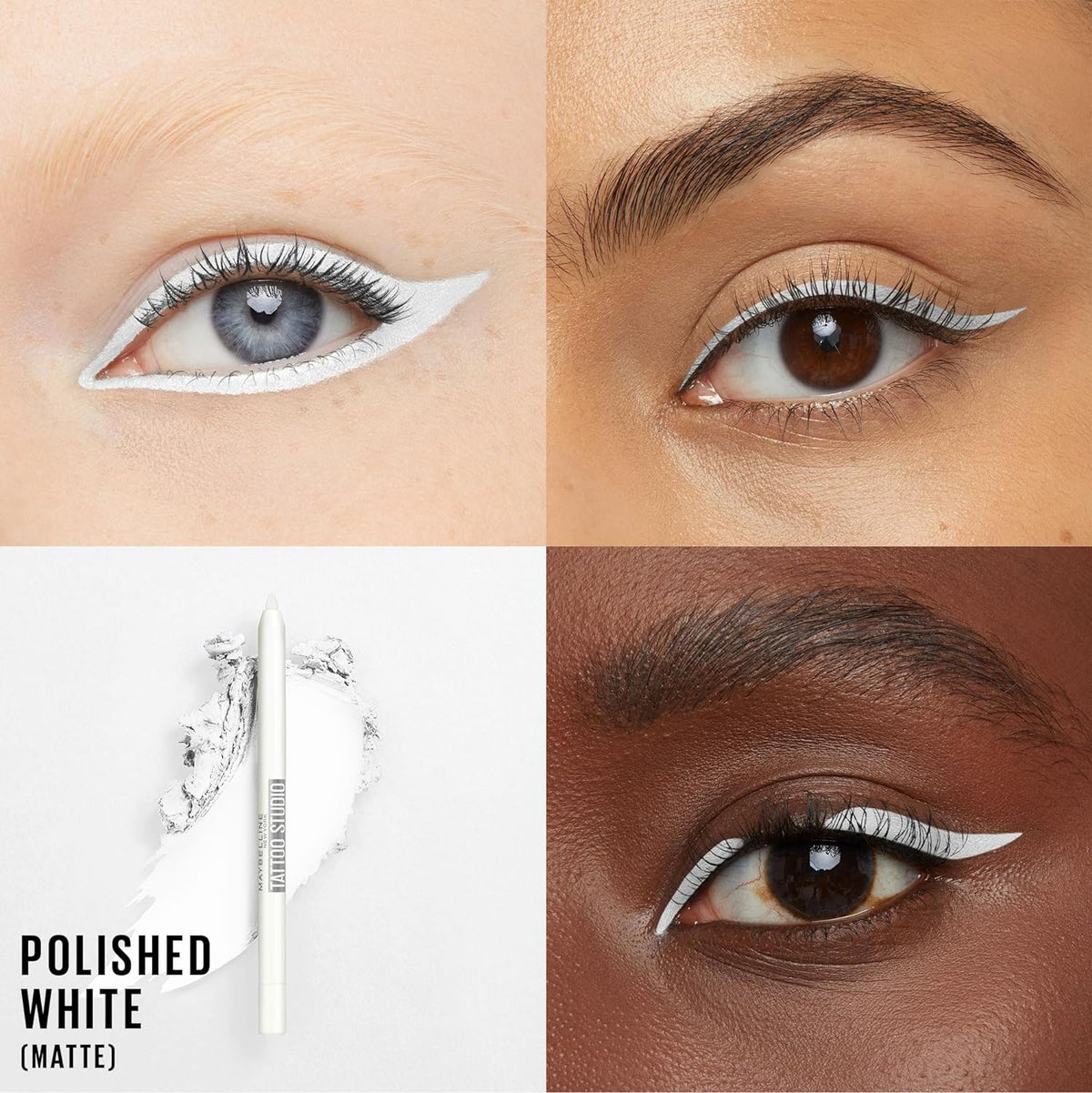 Maybelline TattooStudio Long-Lasting Sharpenable Eyeliner Pencil, Glide on Smooth Gel Pigments with