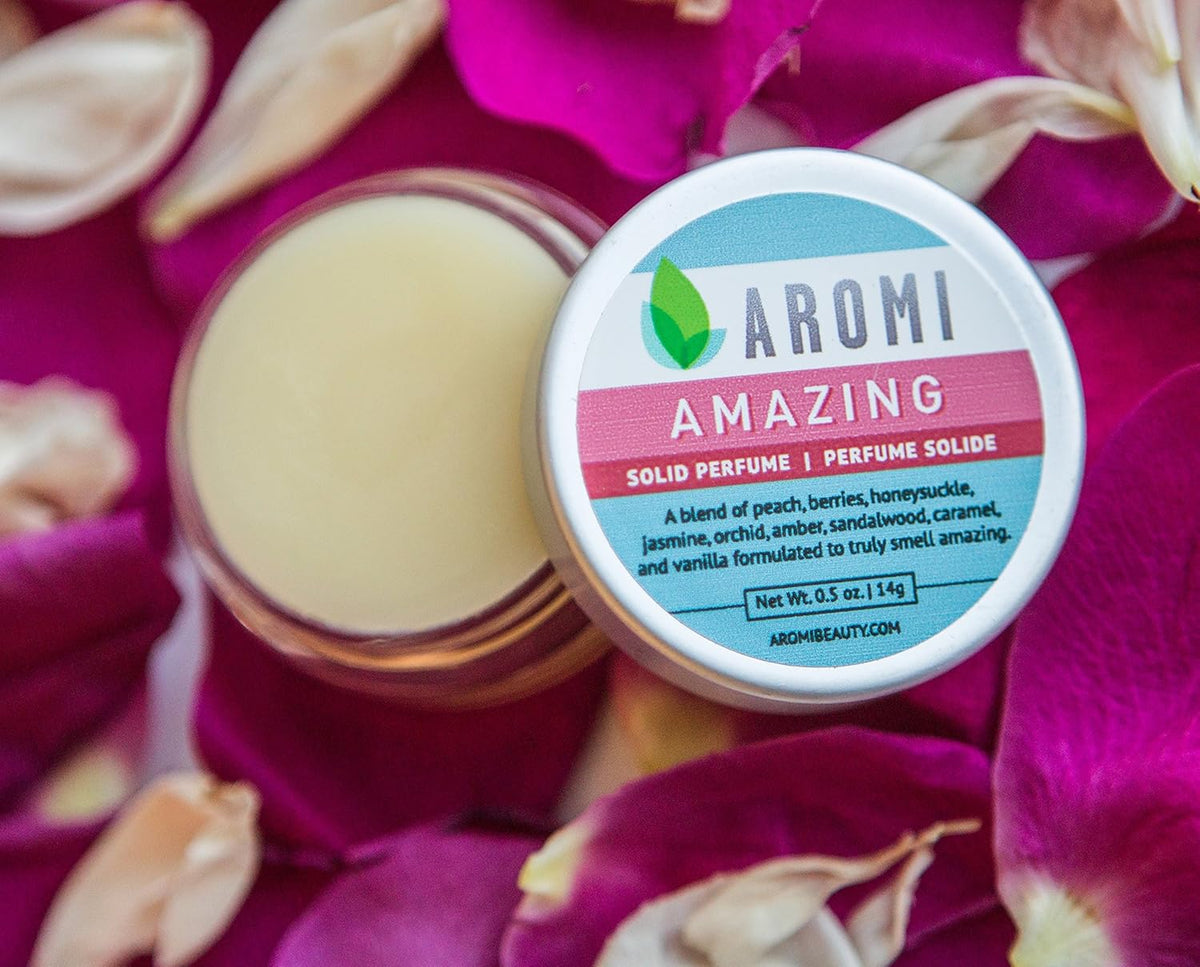 Aromi Amazing Solid Perfume | Fruity, Floral Fragrance, Vegan & Cruelty-free, Travel Scent, Women’s