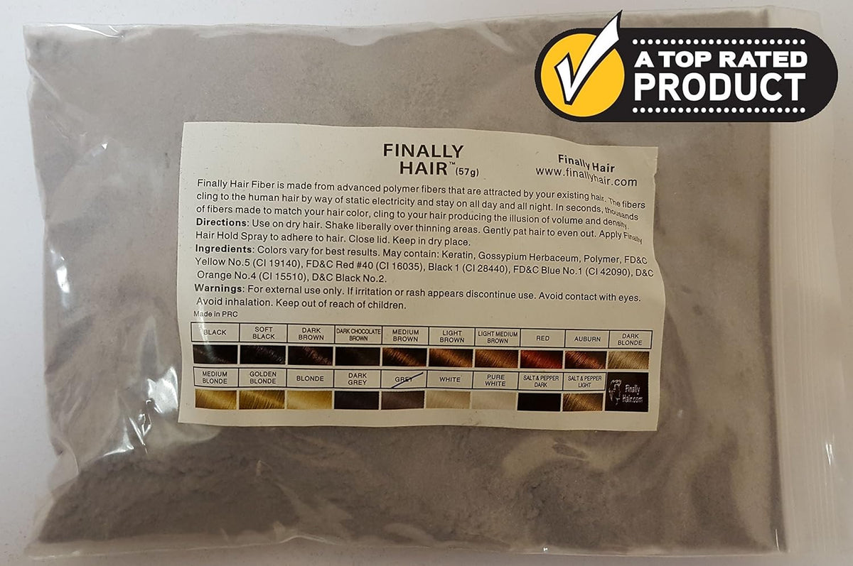 Hair Loss Concealer. Grey 50 Gram Refill - "Refill" Your Existing Fiber Bottle - Hair Filler Fibers