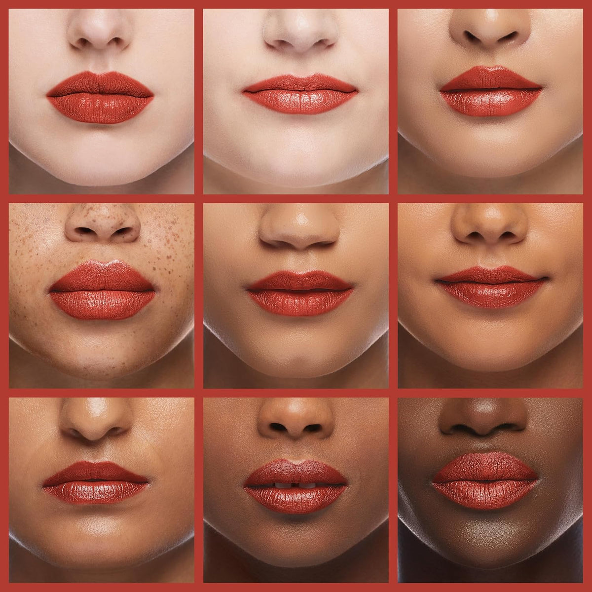 Oulac Orange Red Lipstick for Women with Metallic 3D Shine Lightweight Hydrating Formula, High