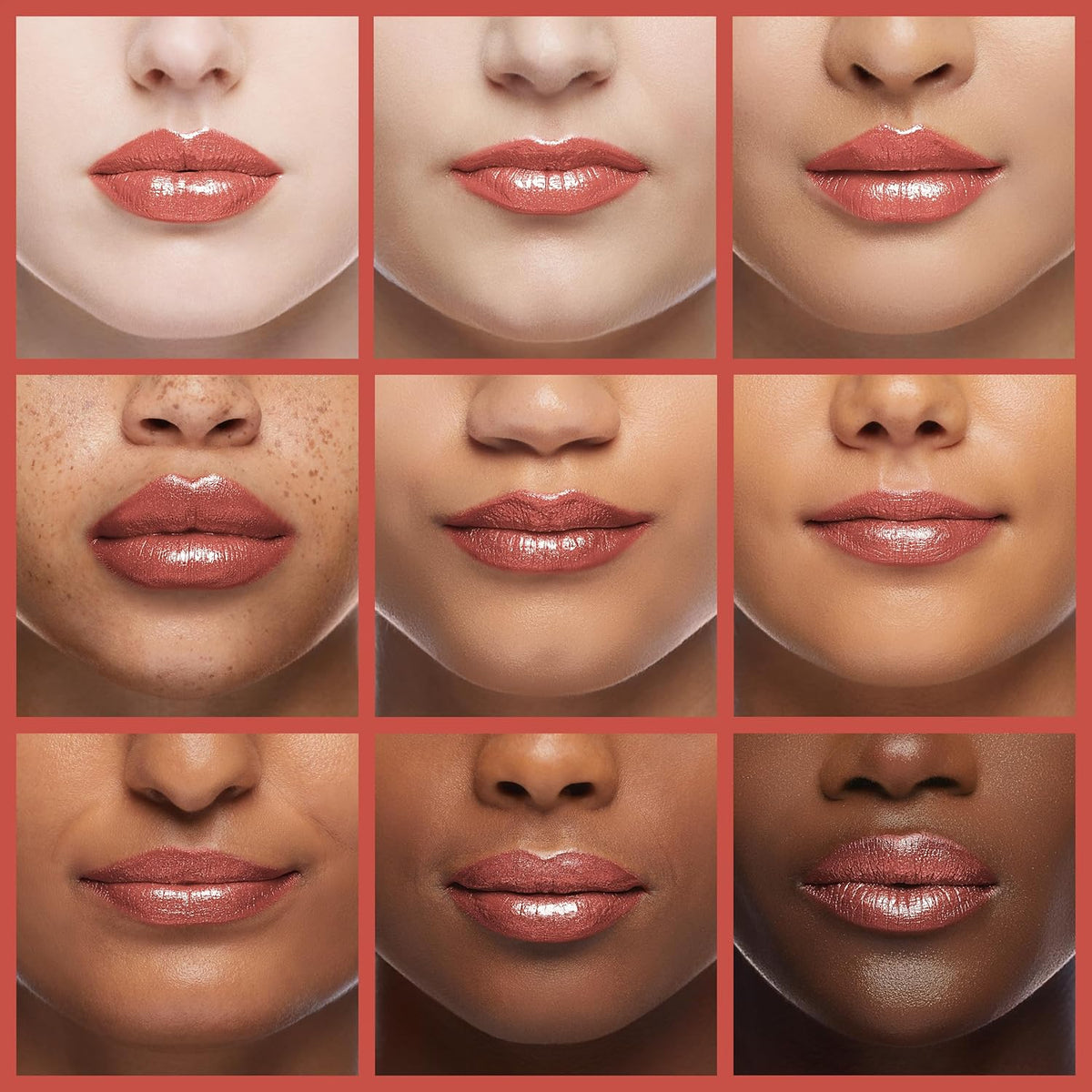 Oulac Coral Pink Lipstick for Women with Metallic 3D Shine Lightweight Hydrating Formula, High