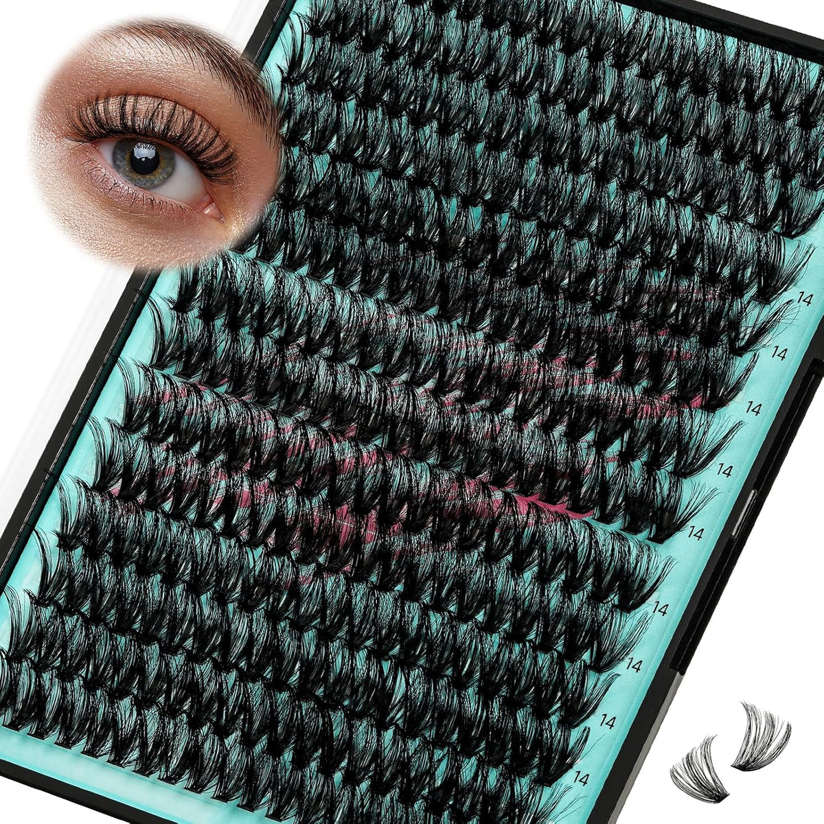 Lash Clusters Wispy 280PCS Eyelash Extension 40D 50D Cluster Lashes Individual Lashes DIY Lash
