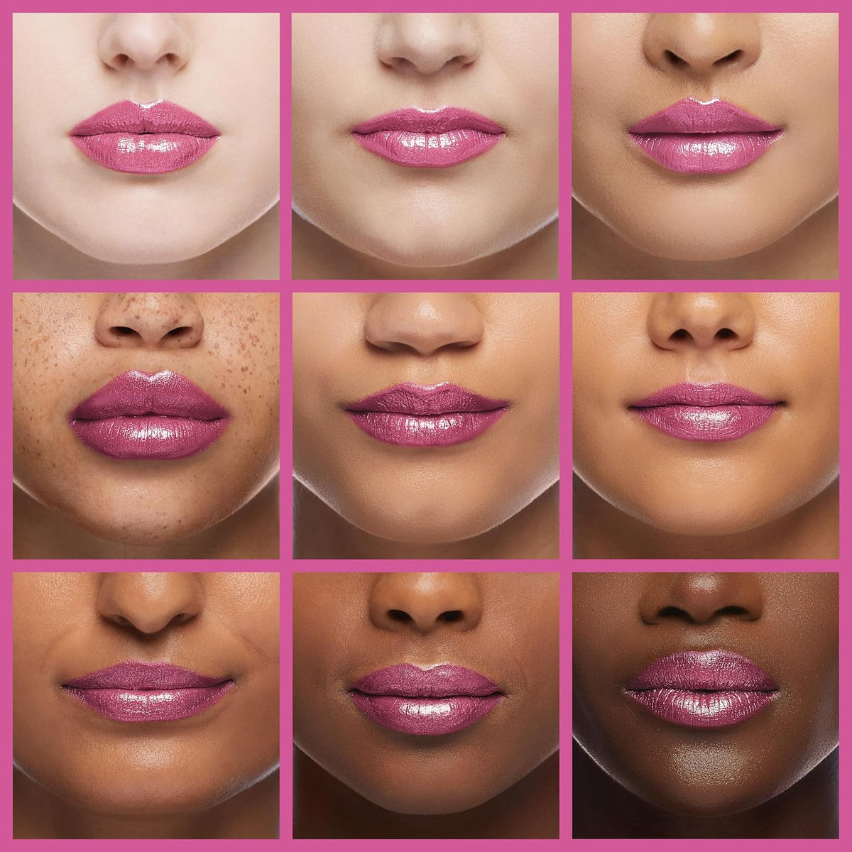 Oulac Pink Lipstick for Women with Metallic 3D Shine Lightweight Hydrating Formula, High Impact Lip