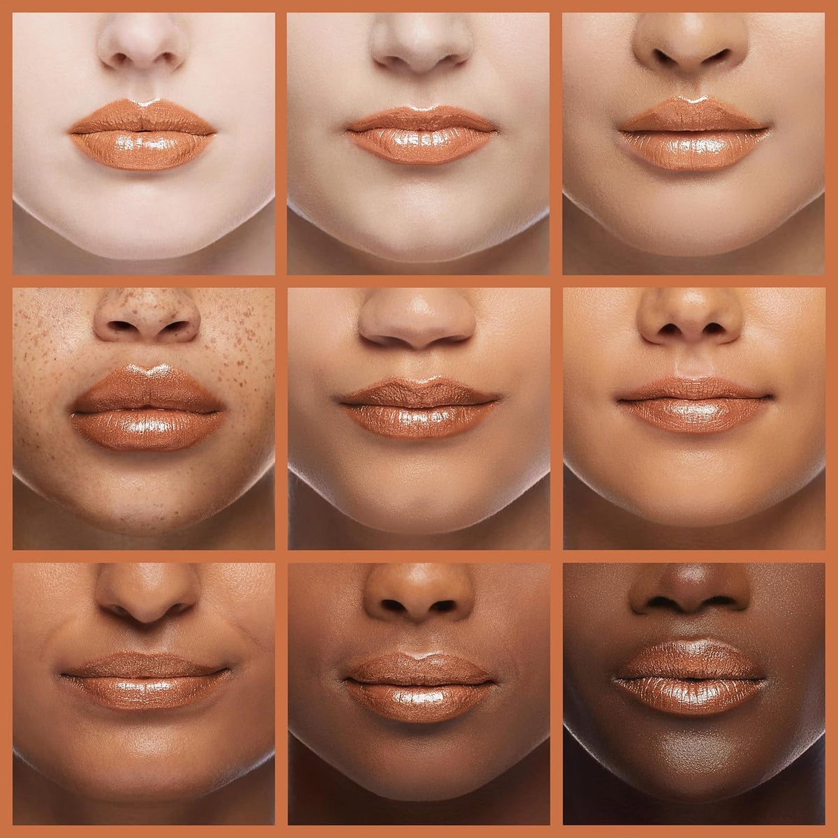 Oulac Pumpkin Color Lipstick with Metallic 3D Shine Hydrating Formula, High Impact Lip Color, Vegan