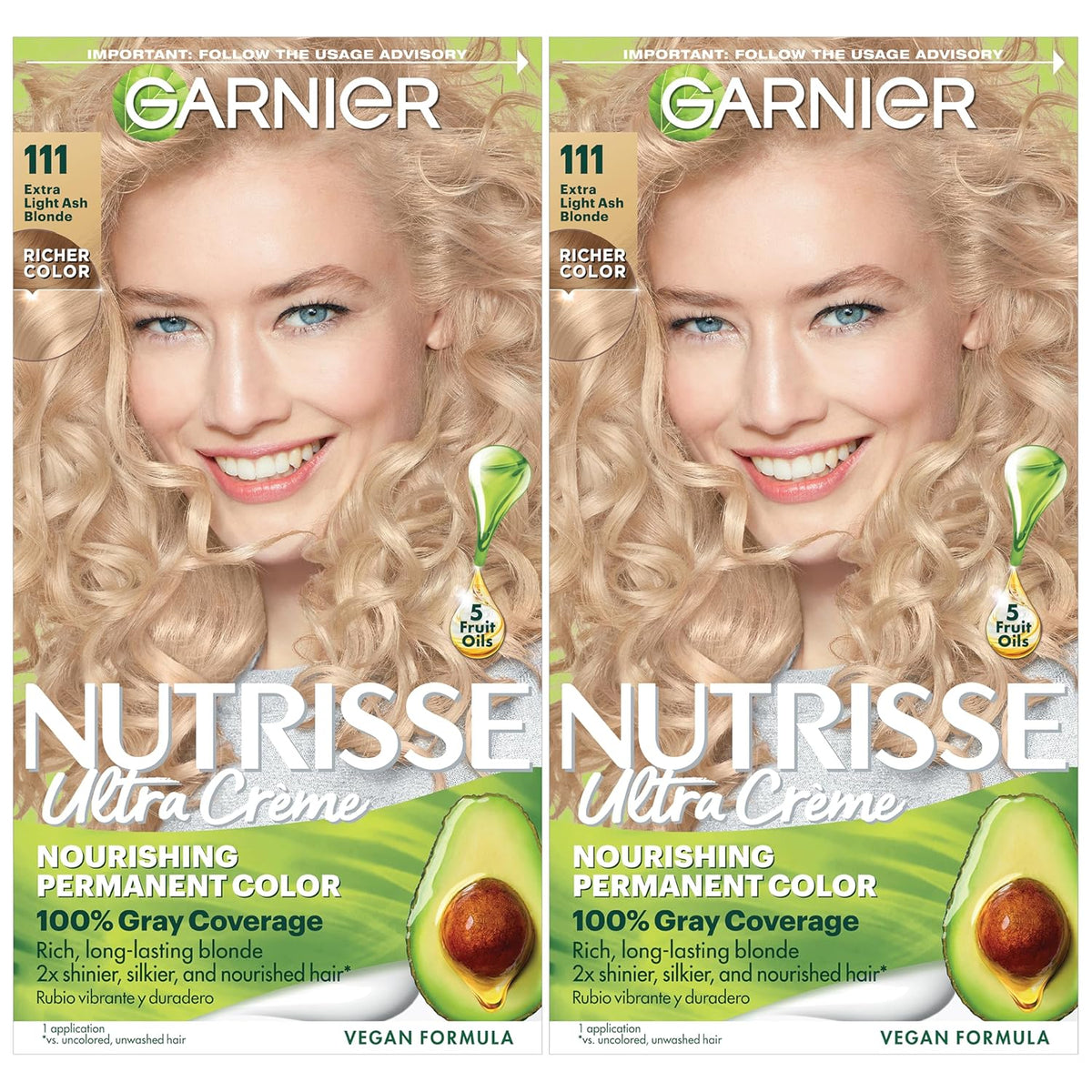 Garnier Hair Color Nutrisse Nourishing Creme, 111 Extra-Light Ash Blonde (White Chocolate)