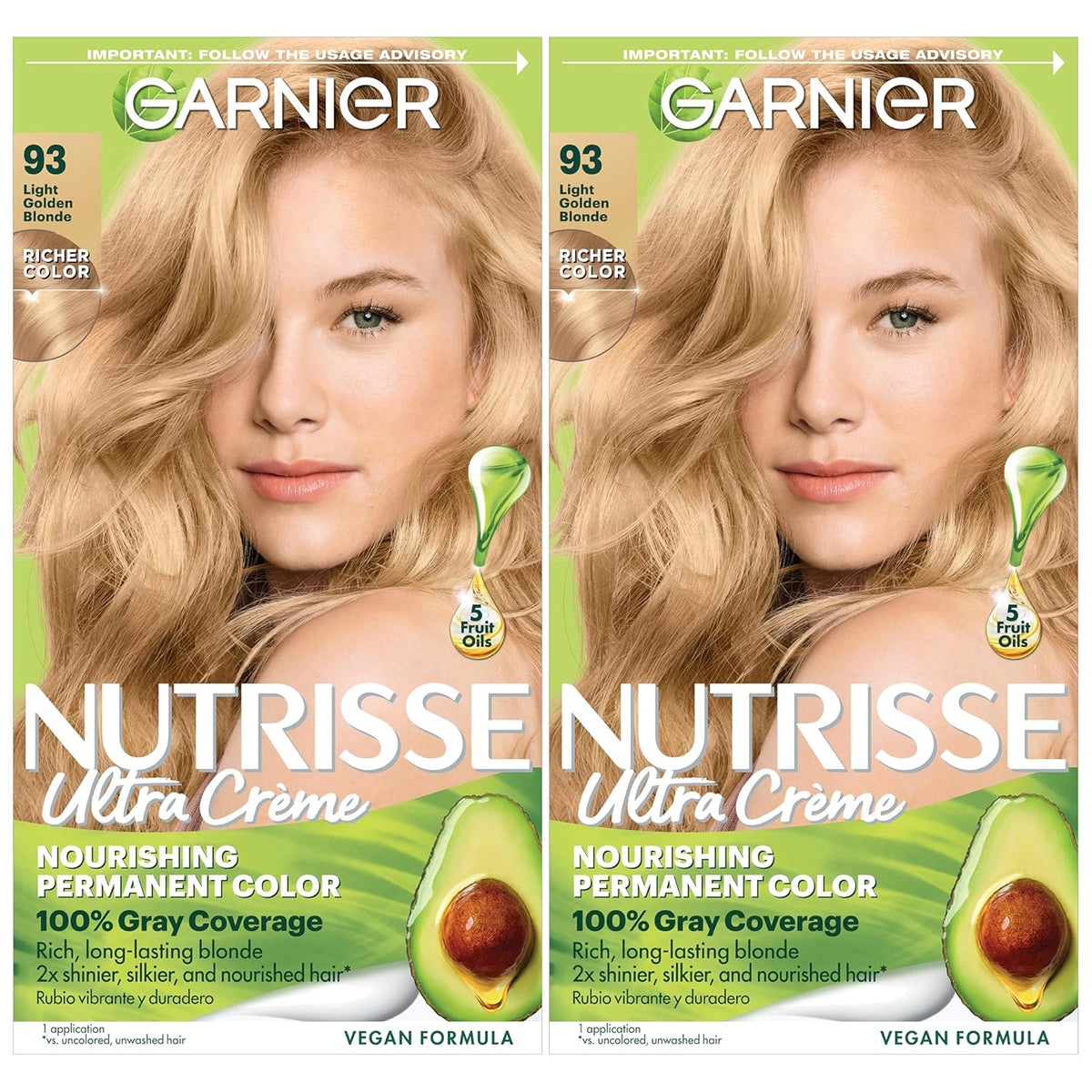 Garnier Hair Color Nutrisse Nourishing Creme, 93 Light Golden Blonde (Honey Butter) Permanent Hair