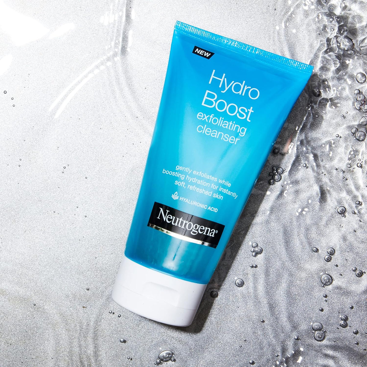 Neutrogena Hydro Boost Gentle Exfoliating Daily Facial Cleanser with Hyaluronic Acid, Clinically