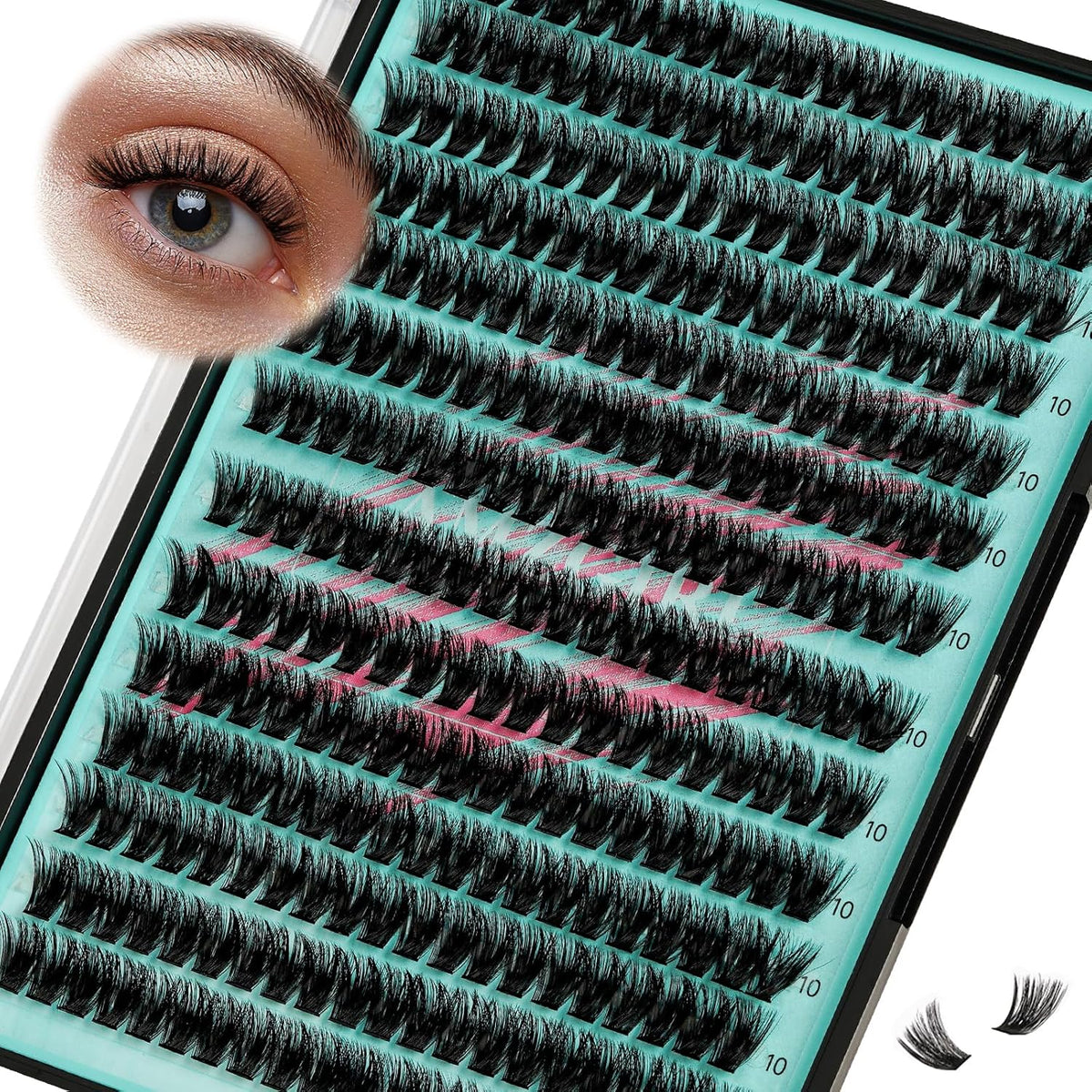 Lash Clusters Wispy 280PCS Eyelash Extension 80D Cluster Lashes Individual Lashes DIY Lash