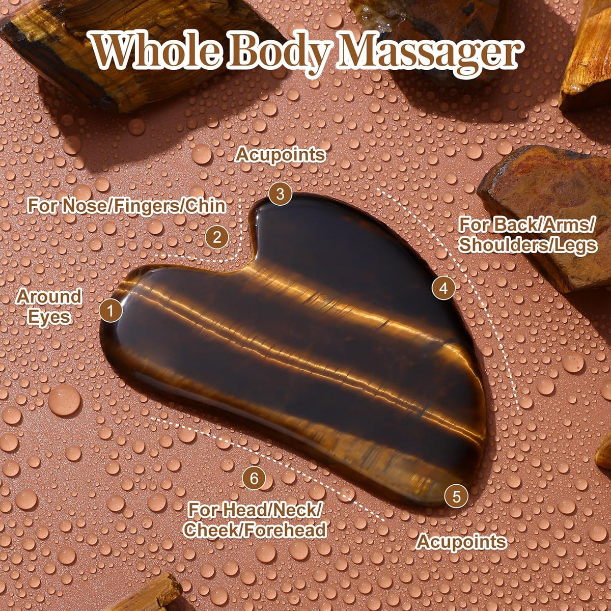 Gua Sha Facial Tools Gua Sha Jade Stone for Face Skincare Facial Body Tensions Reduce Puffiness