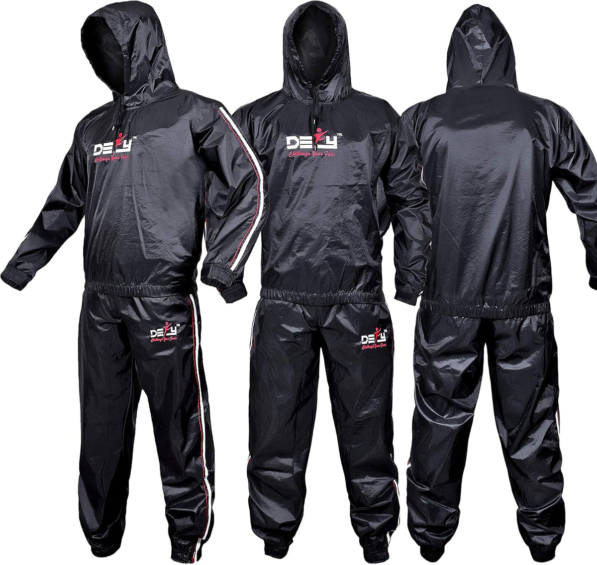 DEFY Heavy Duty Sauna Suit for Weight Loss Full Body Wrap Hoodie Men Women Anti-Rip Sweat suit Gym