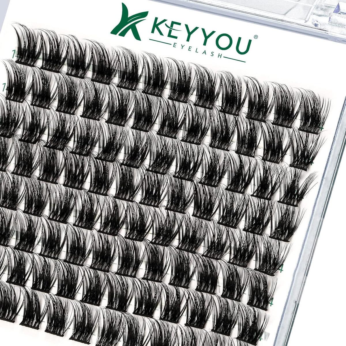 Lash Clusters 96pcs Individual Lashes Y08 D Curl 8-18MIX Cluster Lashes KEYYOU Volume Wispy Lash