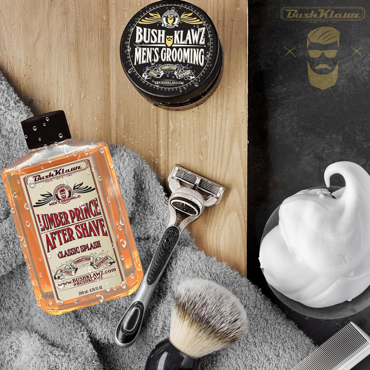 Classic Refreshing Cooling Soothing Barbershop After Shave Lotion Balm Toner Splash Lumber Prince