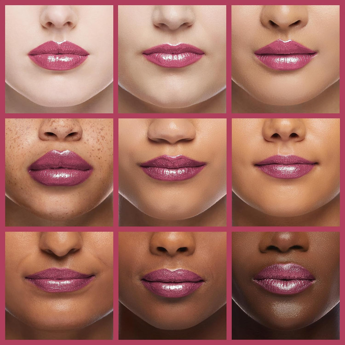 Oulac Pink Lipstick for Women with Metallic 3D Shine Lightweight Hydrating Formula, High Impact Lip