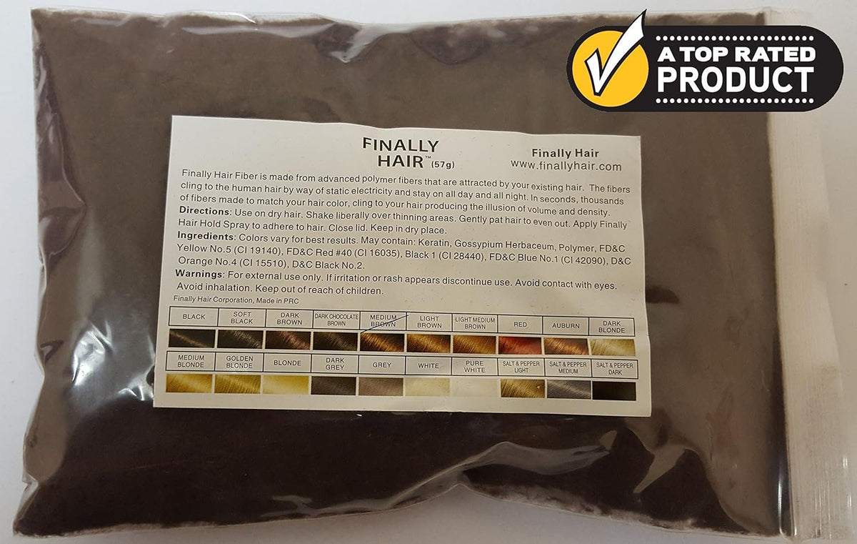 Hair Fibers Medium Brown Refill 50 Gram. Refill Your existing fibers bottle. Hair Filler Fibers.