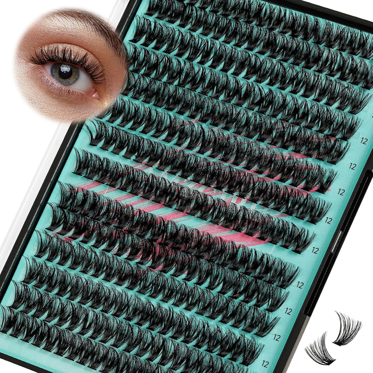 Lash Clusters Wispy 280PCS Eyelash Extension 50D Cluster Lashes Individual Lashes DIY Lash