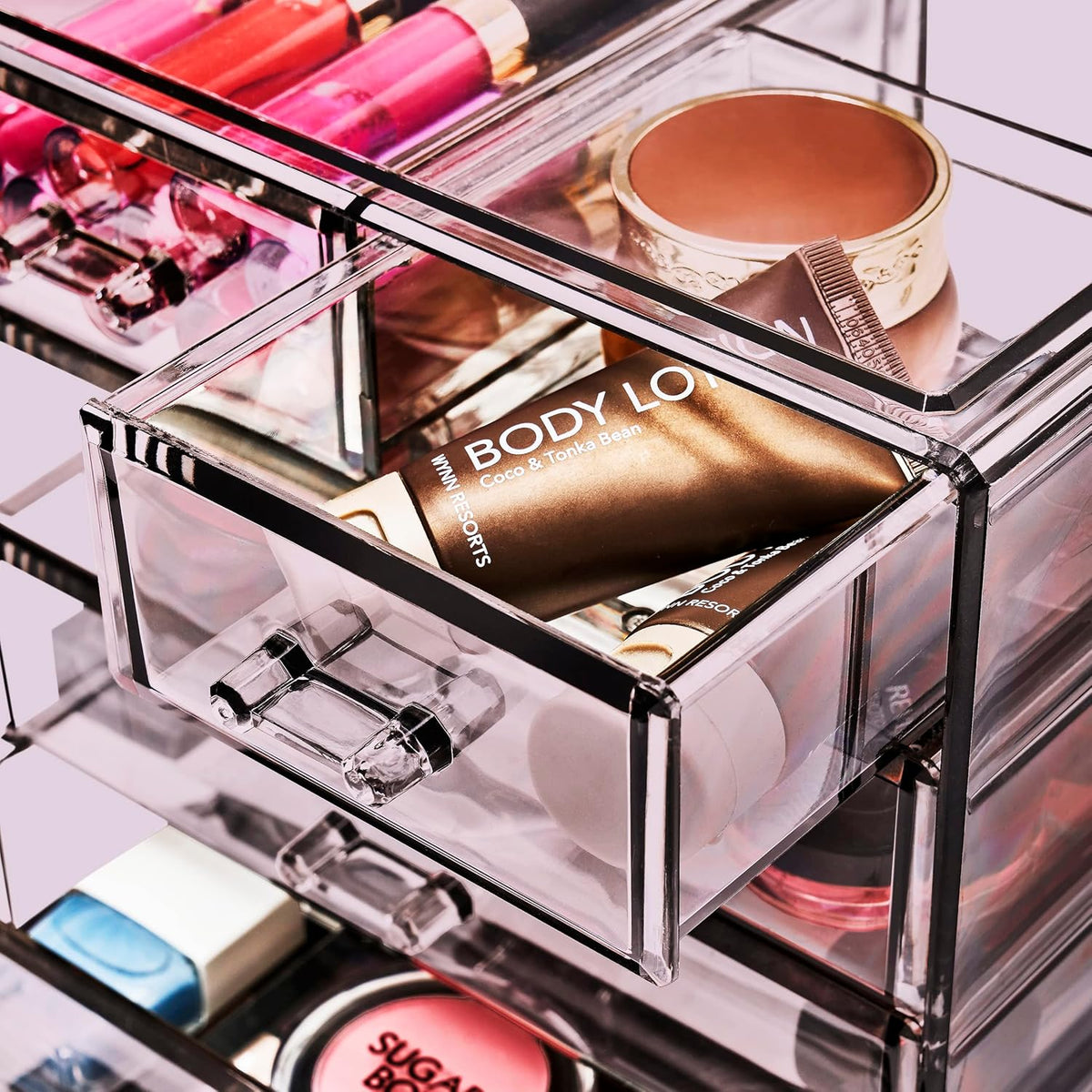 Sorbus Acrylic Makeup Organizer - Organization and Storage Case for Cosmetics Make Up & Jewelry