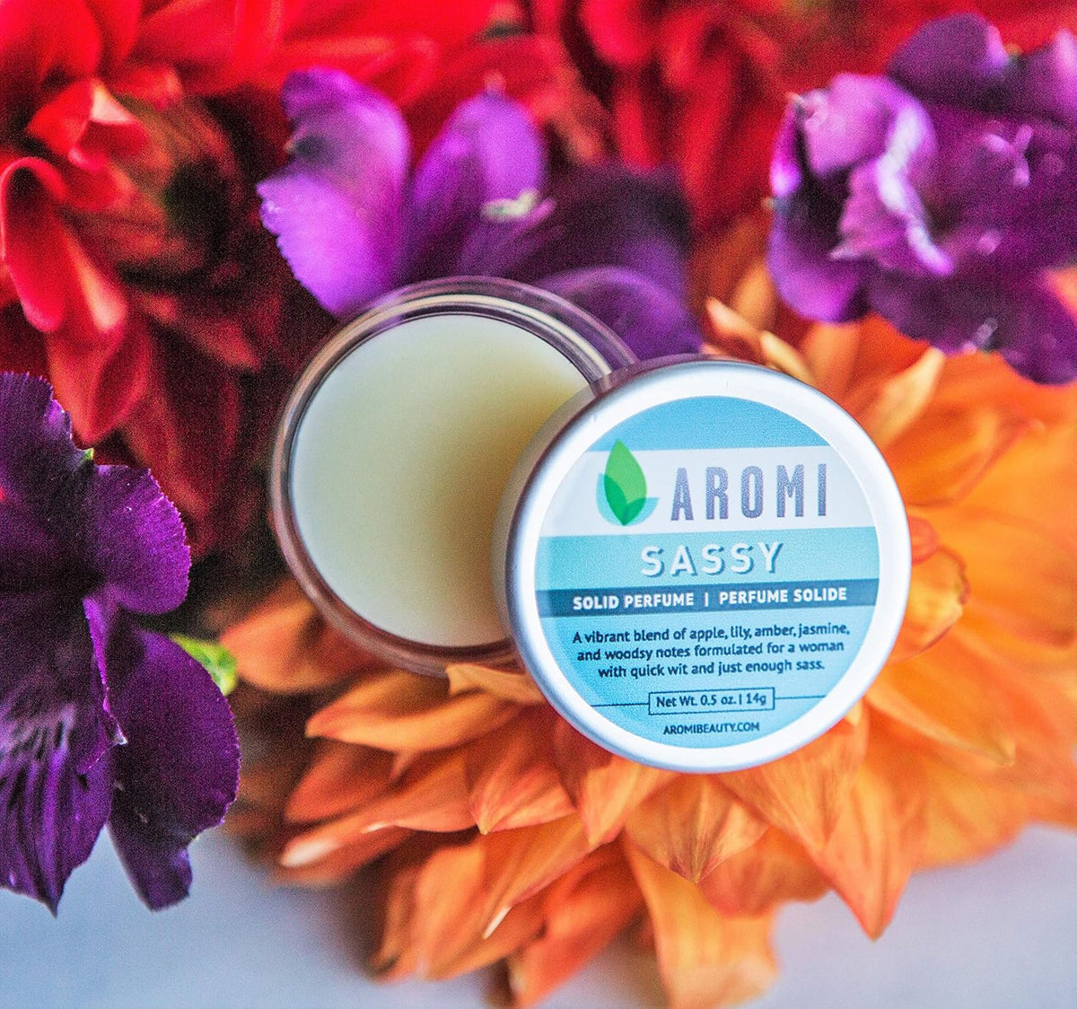 Aromi Sassy Solid Perfume | Fresh, Fruity Fragrance, Vegan, Cruelty-free, Clean Scent, Apple