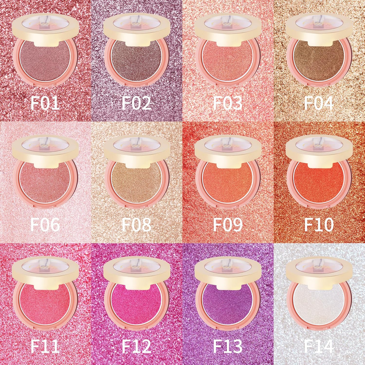 Oulac Highlighter Makeup Blush| 2 in 1 Powdery Cream Texture Blush & Highlighter| Golden Hour